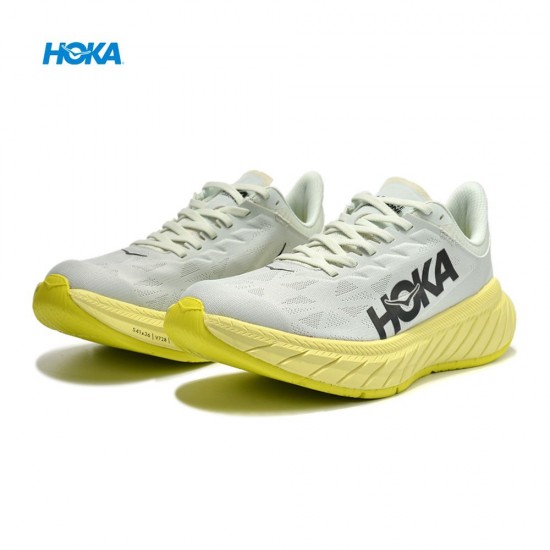 Hoka Carbon X2 LtYellow Green Black Women Men Running Shoe