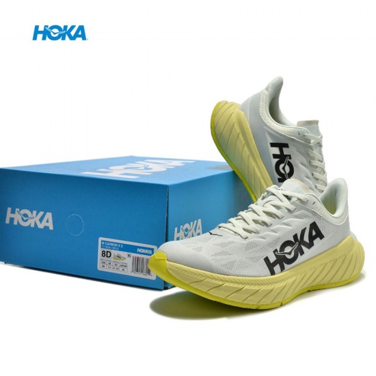 Hoka Carbon X2 LtYellow Green Black Women Men Running Shoe