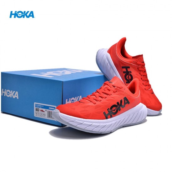 Hoka Carbon X2 Red Black Women Men Running Shoe