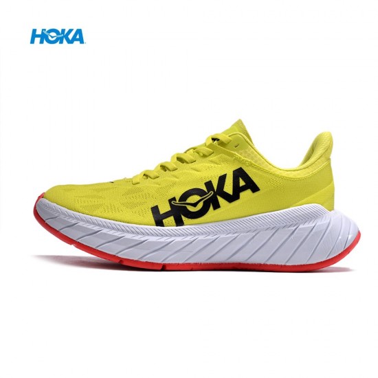 Hoka Carbon X2 Yellow Orange Black Women Men Running Shoe