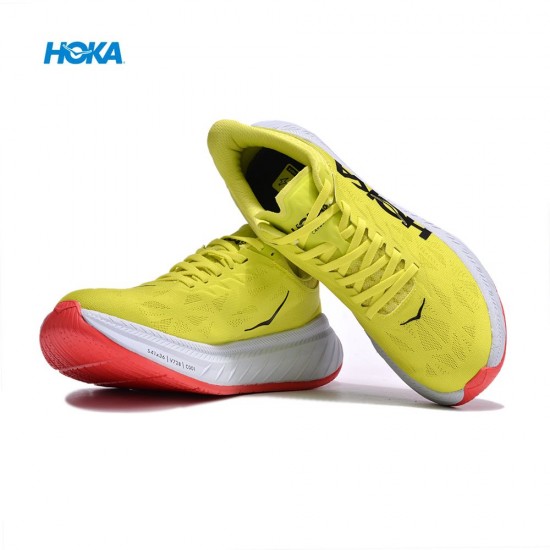 Hoka Carbon X2 Yellow Orange Black Women Men Running Shoe