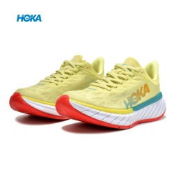 Hoka Carbon X2 Yellow Red Women Men Running Shoe