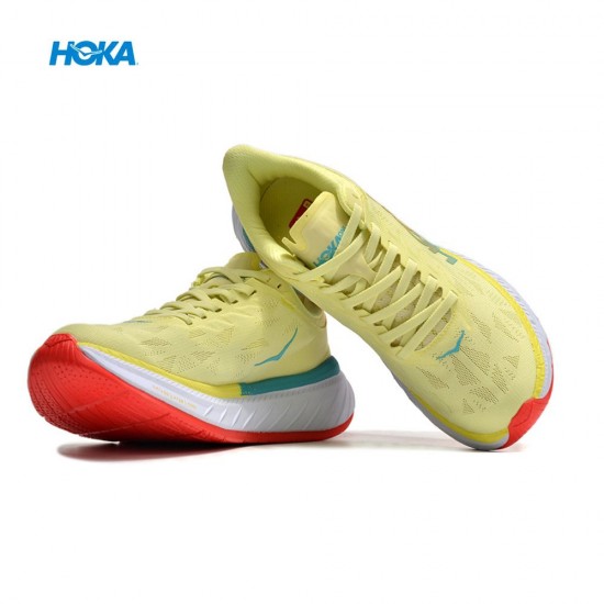 Hoka Carbon X2 Yellow Red Women Men Running Shoe