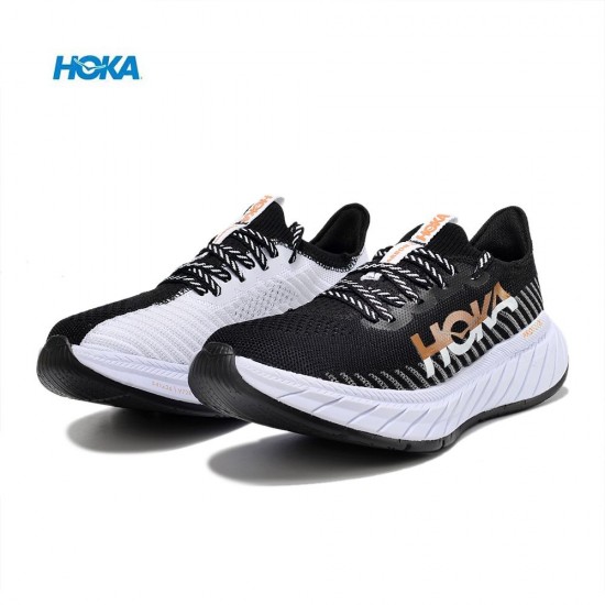 Hoka Carbon X3 Black White Gold Women Men Running Shoe