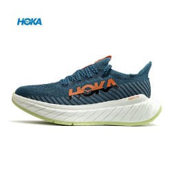 Hoka Carbon X3 Deep Blue Black LtGreen Women Men Running Shoe