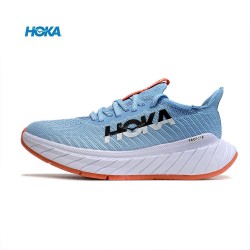 Hoka Carbon X3 Ltblue Orange White Women Men Running Shoe