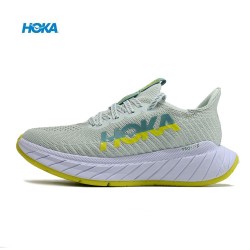 Hoka Carbon X3 Ltgreen Yellow White Women Men Running Shoe