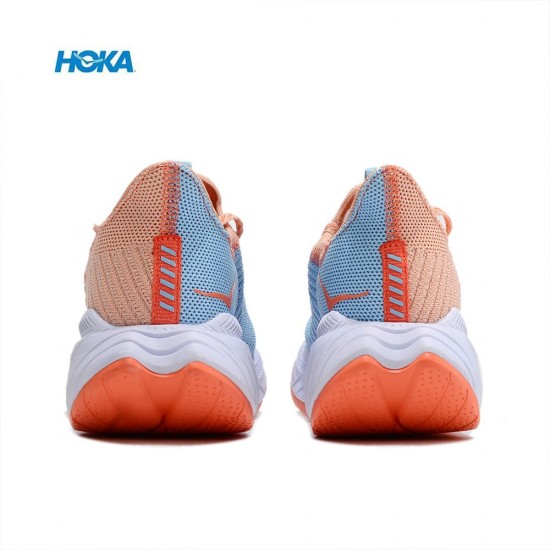 Hoka Carbon X3 Pink Ltblue White Women Men Running Shoe