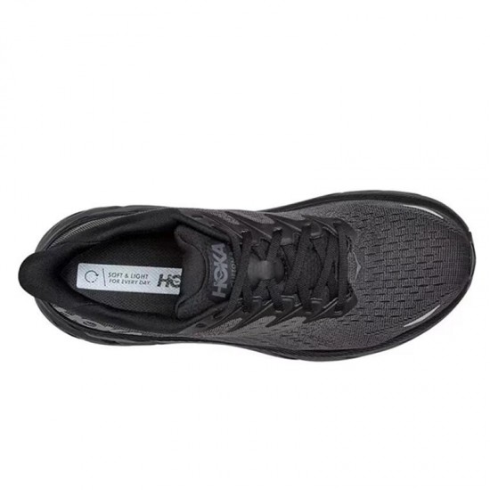 Hoka Clifton 8 All Black Women Men Running Shoe