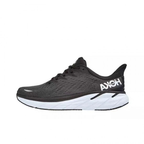 Hoka Clifton 8 Black White Women Men Running Shoe