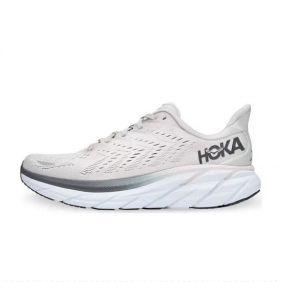 Hoka Clifton 8 Grey Black Women Men Running Shoe