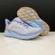 Hoka Clifton 8 Grey Purple Ltblue Women Men Running Shoe