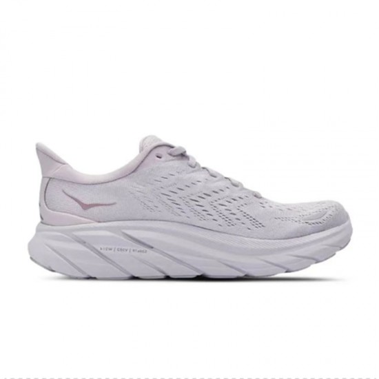 Hoka Clifton 8 LtGrey Women Men Running Shoe