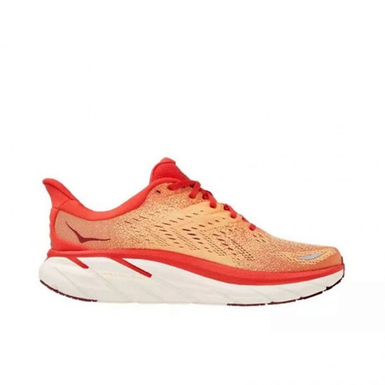 Hoka Clifton 8 Orange Red White Women Men Running Shoe