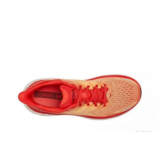 Hoka Clifton 8 Orange Red White Women Men Running Shoe