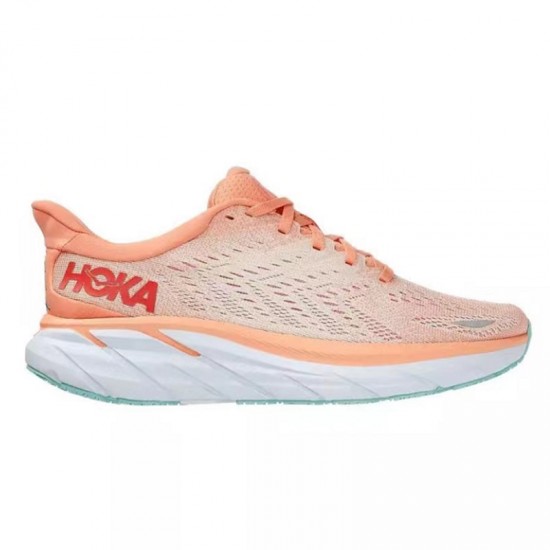 Hoka Clifton 8 Orange White Women Men Running Shoe