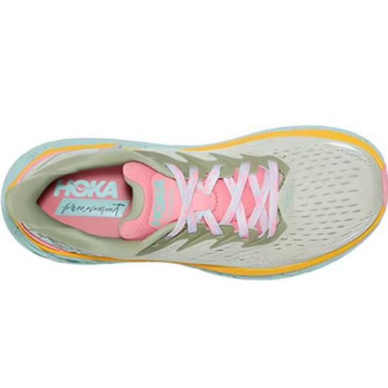 Hoka Clifton 8 Pink LtGreen Blue Yellow Women Men Running Shoe