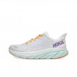 Hoka Clifton 8 White Yellow Purple Women Men Running Shoe