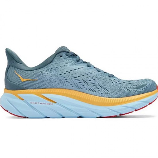 Hoka Clifton 8 Yellow Grey White Women Men Running Shoe