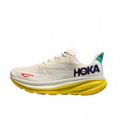 Hoka Clifton 9 Beige Yellow Orange Women Men Running Shoe