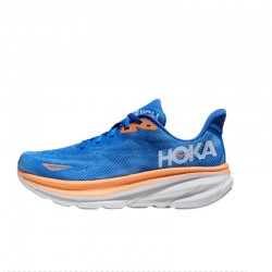 Hoka Clifton 9 Deep Blue Orange Women Men Running Shoe