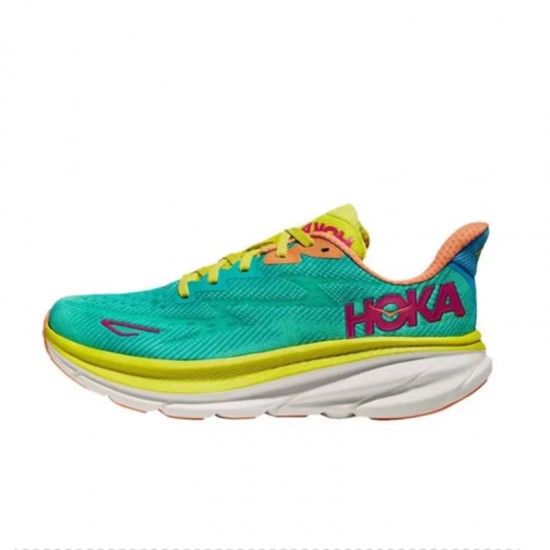 Hoka Clifton 9 Green Red Blue Women Men Running Shoe