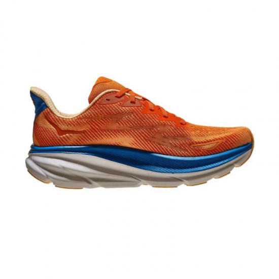 Hoka Clifton 9 Orange Blue Women Men Running Shoe