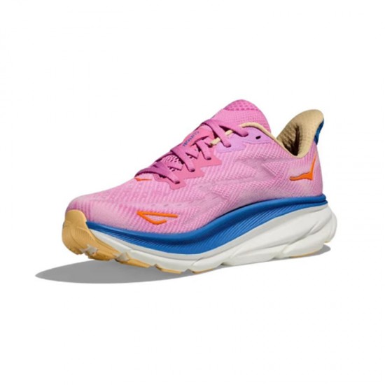 Hoka Clifton 9 Peach Blue Women Men Running Shoe