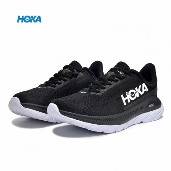 Hoka Mach 4 Black White Women Men Running Shoe