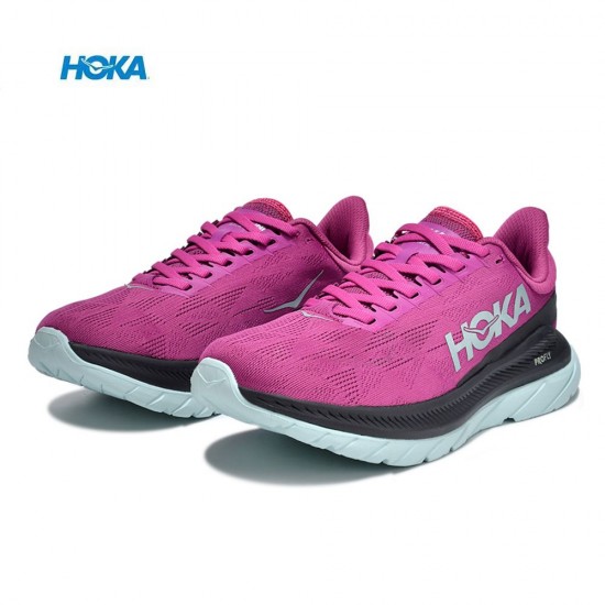 Hoka Mach 4 Purple Black White Women Men Running Shoe