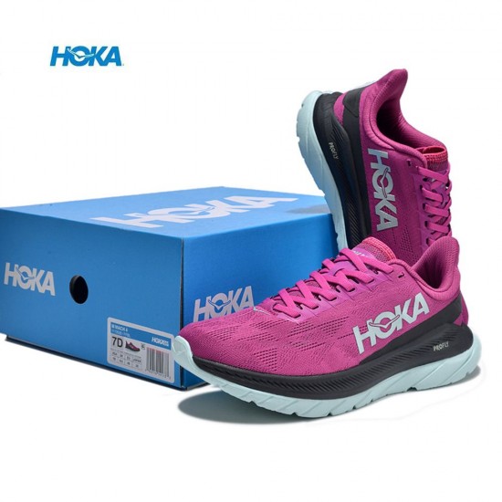 Hoka Mach 4 Purple Black White Women Men Running Shoe