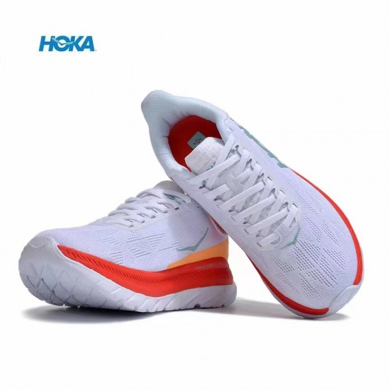 Hoka Mach 4 White Red Grey Women Men Running Shoe