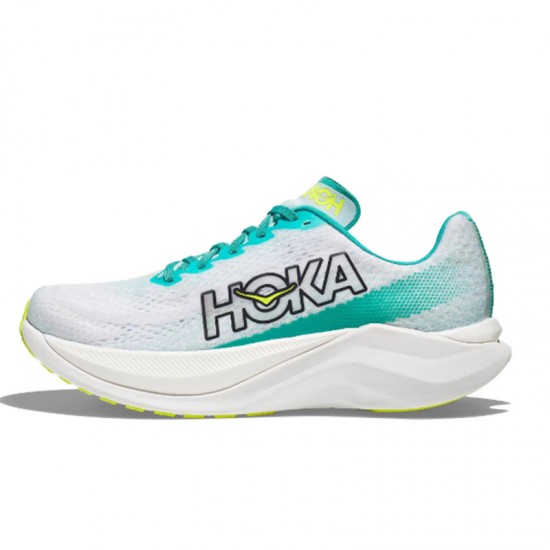 Hoka Mach X White Blue Yellow Women Men Running Shoe