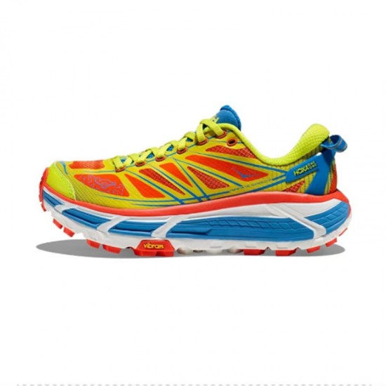 Hoka Mafate Speed Blue Red Yellow Women Men Running Shoe