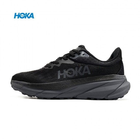 Hoka Mafate Speed Challenger 7 All Black Women Men Running Shoe