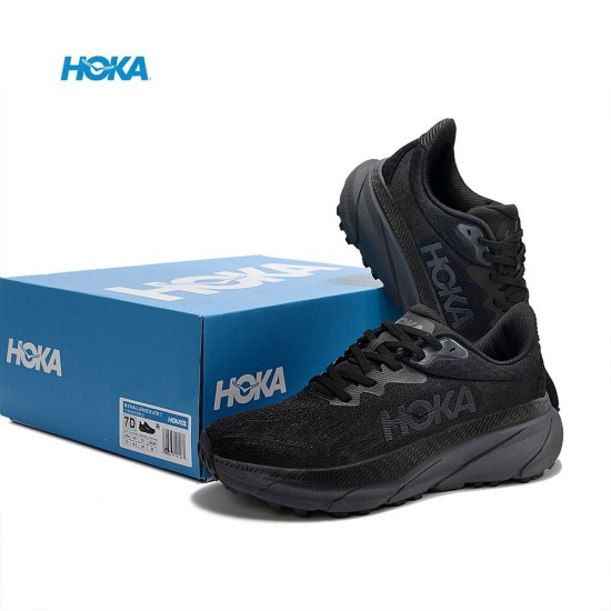 Hoka Mafate Speed Challenger 7 All Black Women Men Running Shoe