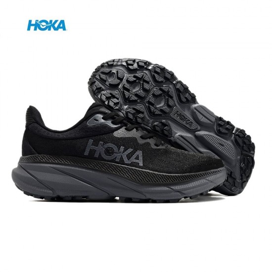 Hoka Mafate Speed Challenger 7 All Black Women Men Running Shoe