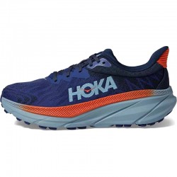 Hoka Mafate Speed Challenger 7 Deep Blue Orange Women Men Running Shoe