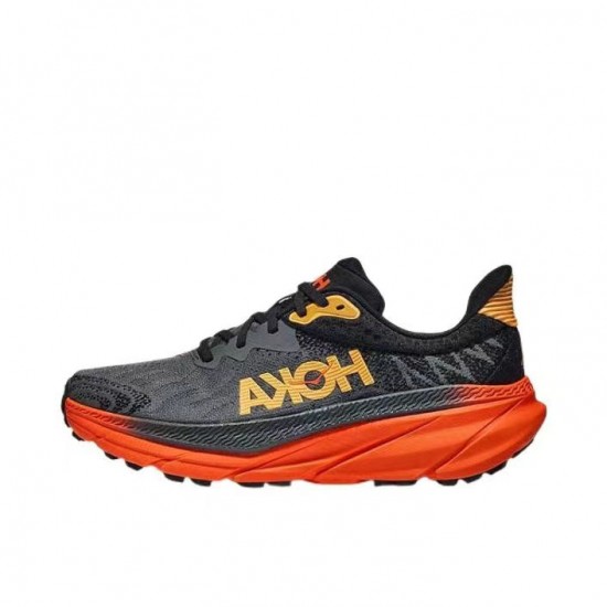 Hoka Mafate Speed Challenger 7 Orange Black Gold Women Men Running Shoe