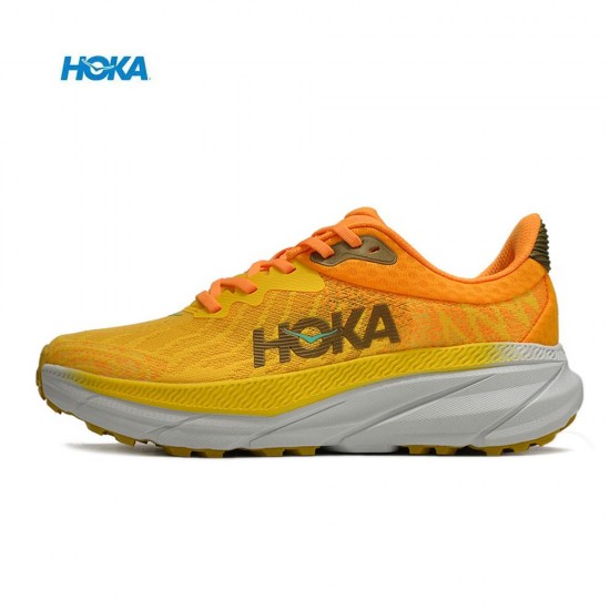 Hoka Mafate Speed Challenger 7 Yellow Orange Women Men Running Shoe