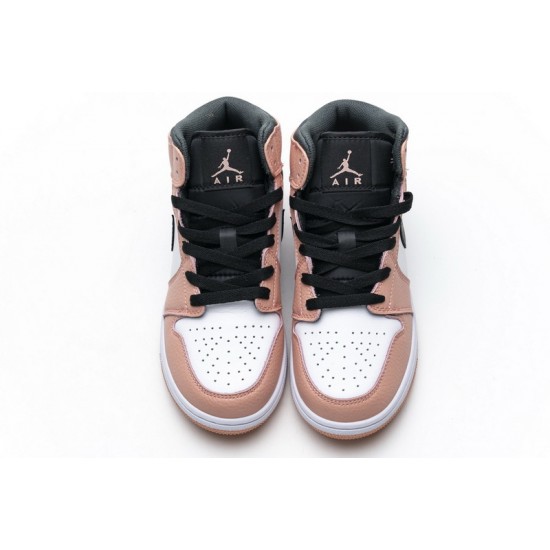 Women Air Jordan 1 Mid Pink Quartz